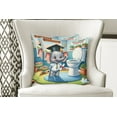 thumbnail image 4 of Ambesonne Cartoon Throw Pillow Cover Pack of 2, Potty Training Elephant Art, 2 Pcs-18"x18", Purpleblue Multicolor, 4 of 5