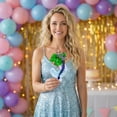 thumbnail image 4 of Mermaid Magic Number 3 Birthday Candle, Sparkling Glitter Design with Seashells & Crown Accents, Mermaid Themed Parties, Birthdays, Cake Decorations - Creative Cartoon Style, 1PC, 4 of 6