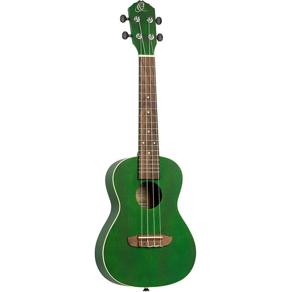 Ortega Earth Series RUFOREST Transparent Green Concert Size Okoume Wood Ukulele