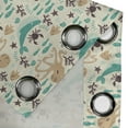 thumbnail image 3 of Ambesonne Octopus Grommet Curtain Single Panel, Cartoon Sea Creatures, 50"x60", Dark Brown Turquoise, 3 of 5