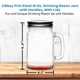 thumbnail image 5 of 10 Libbey Handle Mason Jars with Lids Set, 16 oz. - Traditional style, Drinking, Glassware - Red, 5 of 5
