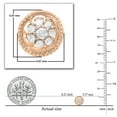 thumbnail image 4 of Dazzlingrock Collection Round White Diamond Metal Beaded Circle Frame Swirl Pushback Stud Earrings for Women (0.32 ctw, Color I-J, Clarity I1-I2) in 14K Rose Gold, 4 of 6