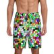 thumbnail image 1 of Balery Colorful Tie Dye Stained Glass Pantalones cortos de pijama de punto de algodón para hombre con cinturilla y bolsillos-Small, 1 of 6
