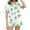 1-2-White, variant on YWDJ Womens Short Pajamas Set Plus Size St Patricks Day Lightweight Clover Short Sleeve Button Down Shirts 2 Piece Shorts Loungewear M Black