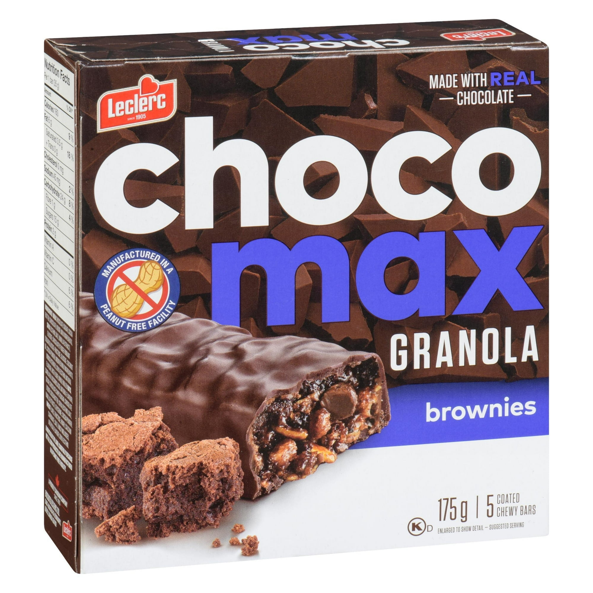 Chocomax Brownie Granola Bars, 175g / 5 bars