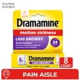 thumbnail image 4 of (3 pack) Dramamine All Day Less Drowsy, Motion Sickness Relief, Sensitive Stomach, 8 Count, 4 of 15