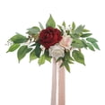 thumbnail image 1 of Respaldo de silla de decoración de flores Decorativo artificial Arreglo floral Decoración de seda para boda Cumpleaños al, 1 of 9
