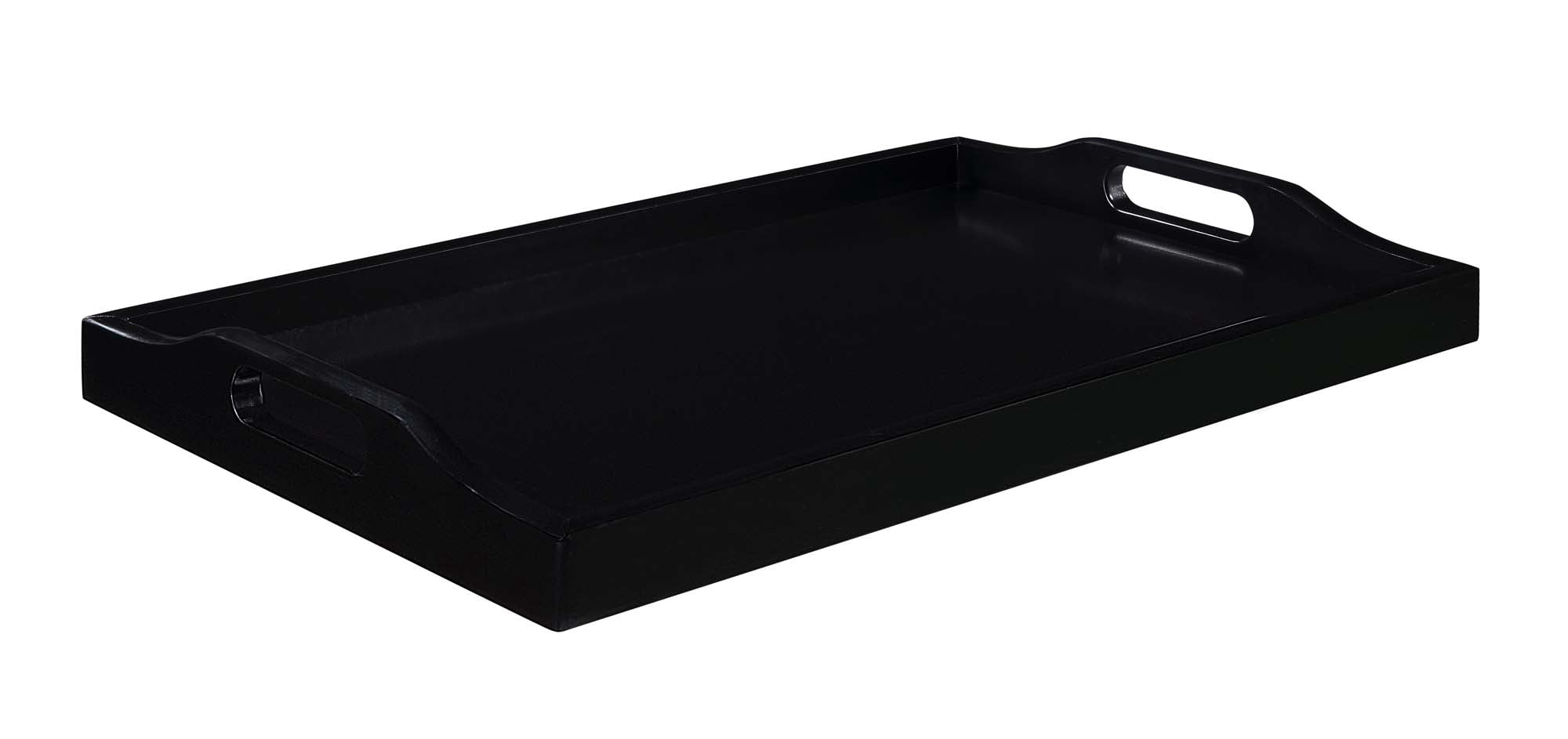 Convenience Concepts Designs2Go Serving Tray in Black Wood Finish