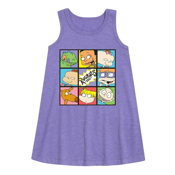 Rugrats - Grid -Toddler and Youth Girls A-line Dress