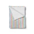 thumbnail image 2 of Abstract Soft Flannel Fleece Throw Blanket, Colorful Happy Illustration of Grunge Style Colorful Stripes in Summer Colors, Cozy Plush for Indoor and Outdoor Use, 70" x 90", Multicolor, by Ambesonne, 2 of 5