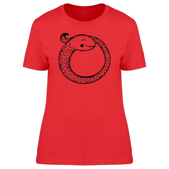 Cool Coiled Snake Doodle T-Shirt Women -Image by Shutterstock, Female Medium