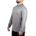 thumbnail image 3 of Realtree Grey Heather Men's Long Sleeve Hooded Fishing Shirt, 3 of 6