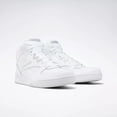 thumbnail image 3 of BB4500 Hi 2 Mens High-Top Sneakers White Solid Grey Leather Ballistic Mesh, 3 of 9