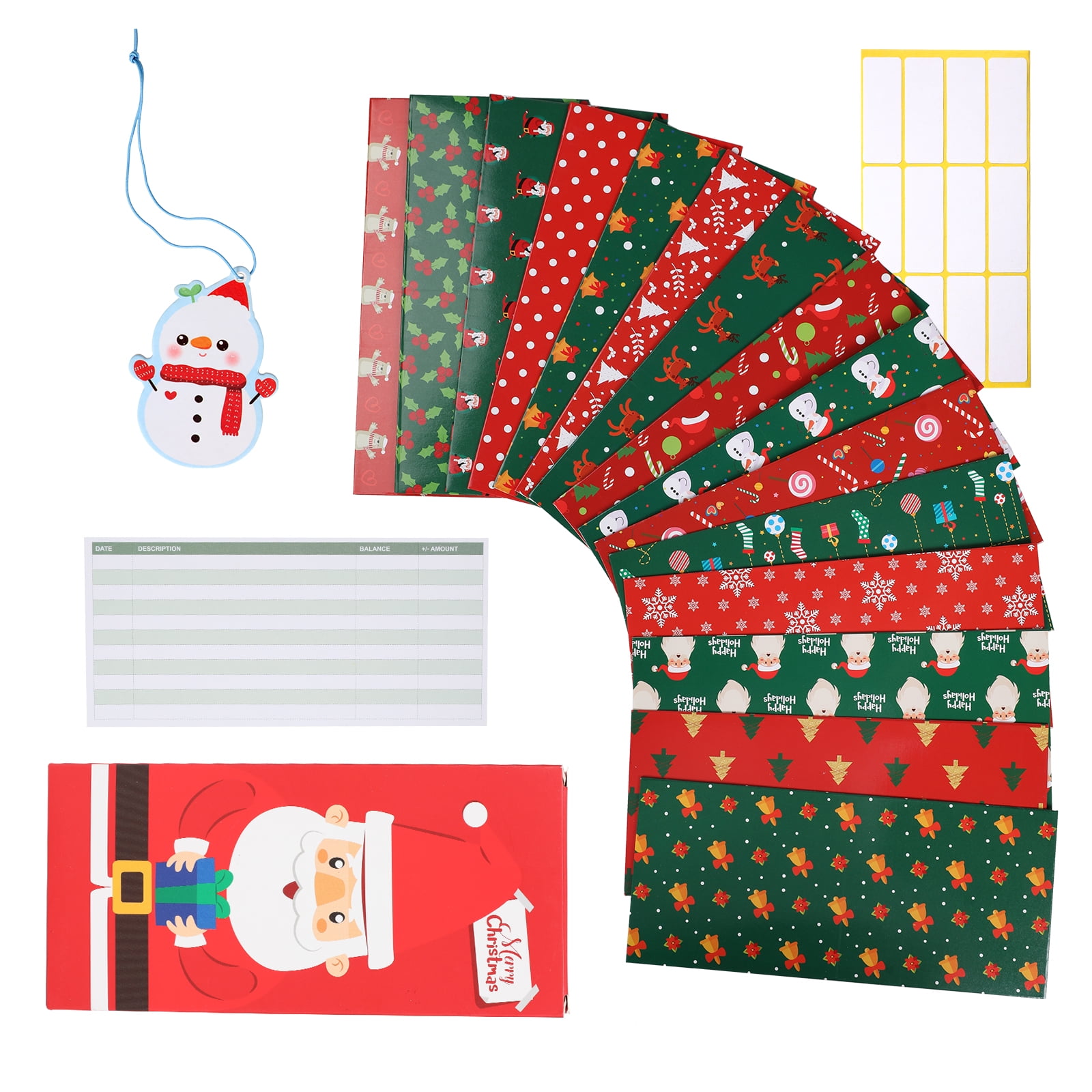 KKSQ 15Pcs/Set Christmas Envelope Christmas Money Envelopes Pouch