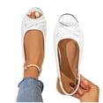 thumbnail image 6 of Oofos Sandals for Women Women's Casual Versatile Solid Color Indoor And Outdoor Soft Soled Trendy Loafers Flat Sandals Shoes White 43, 6 of 9