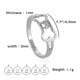thumbnail image 1 of Aoxiang lindo anillo de pata de perro corazón de acero inoxidable mujeres chica anillos de pata de gato joyería de animales regalo de fiesta de aniversario para amantes de los perros y mascotas, 1 of 2