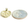 thumbnail image 6 of New 10k yellow gold nugget heart pendant charm fine gift  for women jewelry 1.6g, 6 of 12