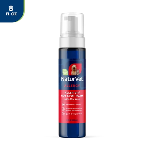 NaturVet Aller-911 Hot Spot Foam for Dogs 8oz