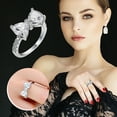 thumbnail image 2 of Jewelry VerPetridure Ladies Silver Colorful Water Drop Oval Wedding Rings Gift Rings 1pc, 2 of 8
