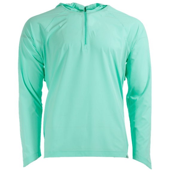 Realtree Men's Performance Fishing Sun Hoodie, Ice Green, Size Medium