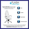 thumbnail image 4 of High Back White Vinyl Executive Swivel Office Chair with Black Trim and Arms, 4 of 9
