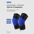 thumbnail image 4 of Generic Breathable Silicone Knee Support for Running, Cycling & Fitness - Adjustable Compression Wrap with Memory Spring Bracket, Black & Blue, XL Size, Single Pack, 4 of 6