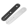 thumbnail image 1 of 2Pcs Electric Guitar Control Plate Metal Instrument Accessory Silver Black for TL, 1 of 5