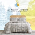 thumbnail image 4 of Southshore Fine Living, Inc. 3-Piece California King Size Comforter Set with 2 Pillow Shams, Cozy Double Brushed Microfiber, Down Alternative Comforter, King/California Size, Mocha Beige Plaid, 4 of 9