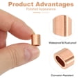 thumbnail image 3 of Uxcell Wire Rope Stop Sleeve, Copper Crimping Loops Sleeve Oval Crimp Ferrule for Wire Rope and Cable 1/8"(2.5mm), 3 of 7