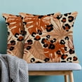 thumbnail image 2 of Burnt Orange Fall Pillow Covers 18 x 18 Inch, Tropical Palm Leaf cheetah Spot Outdoor Decor Throw Pillows for Couch, Leopard Polka Abstract Art Decorative Pillowcase Cushion Cover Set of 2, 2 of 6