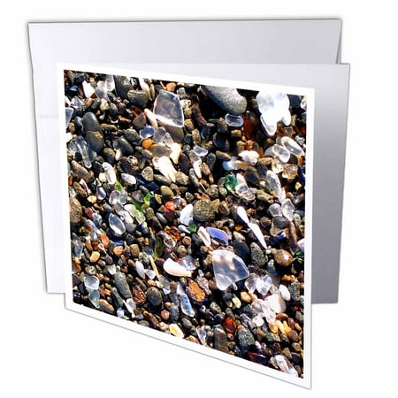

3dRose Glass Beach Greeting Cards 6 x 6 inches set of 6