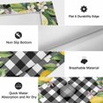 thumbnail image 6 of Lemon Outdoor Rug for Patio/Deck/Porch, Non-Slip Large Area Rug 3 x 5 Ft, Black Plaid Check Yellow Fruit Flower Floral Indoor Outdoor Rugs Washable Area Rugs, Reversible Camping Rug Carpet Runner, 6 of 8