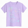 thumbnail image 4 of NOLDARES Toddler T-Shirt Cotton Crew Neck Clothes Colorful Baby Funny Tee Design for Toddler Kids(Light Purple,7-8 Years), 4 of 4