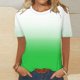 thumbnail image 5 of Tops Florales para las Mujeres Impreso Suéter Cuello Redondo Manga Corta, Ligero Y Casual Tops Cortos para las Mujeres, 5 of 8
