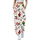 thumbnail image 1 of Gibobby pantalones para mujer Mujer Otoño e Invierno Casual moda Navidad divertido impreso cintura elástica pantalones deportivos pantalones casuales (Blanco, M), 1 of 4