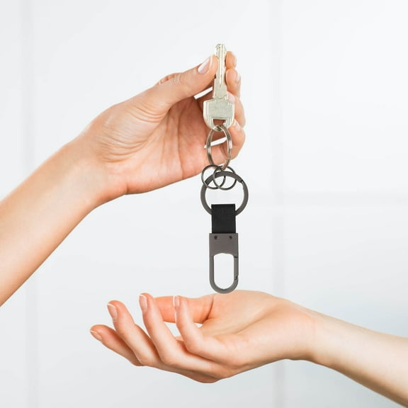 HEMOTON Fashionable PU Keychain for Men - Heavy Duty Car Key Ring with Quick Release Clip Car Key Ring Chain Keychain Keyholder Organizer for Men