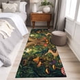 thumbnail image 4 of 2'x6' Rug Runners for Hallways Kitchen, Forest Non Slip Entryway Beside Floor Carpet Runner, Vintage Cottage Mushroom Tree Floral Green Washable Laundry Room Bedroom Throw Rugs Mat for Family Pet, 4 of 8