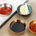 thumbnail image 4 of Stainless Steel Seasoning Sauce Dish Bowls Sauce Saucer Vinegar Taste Snack Serving Bowls Home Kitchen Spice Plate Tools, 4 of 6