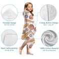 thumbnail image 7 of White Orange Baseball Gear Pattern Hooded Bath Towel，50"x30" for Ages 3 To 12 Kids, Quick Dry Lightweight Soft Microfiber Hood Beach Towel Cover Up for Kids, 7 of 7