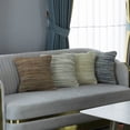 thumbnail image 3 of 16" Handwoven Wool & Cotton Throw Pillow Cover with Woven Knit Texture, 3 of 8