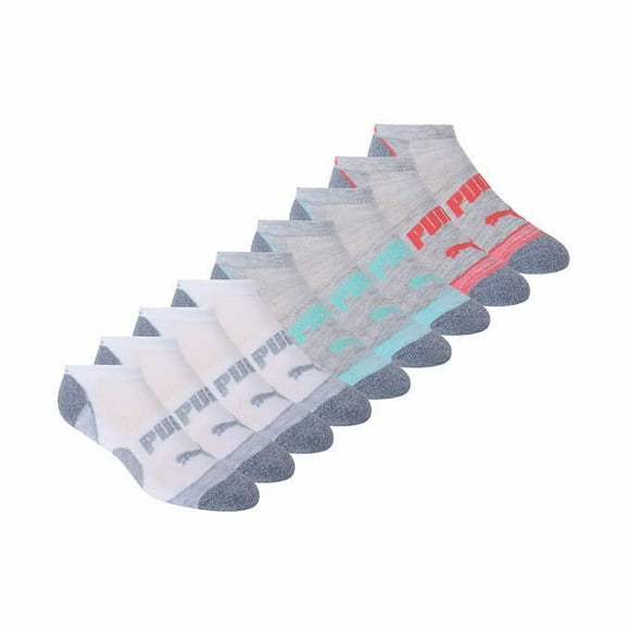 PUMA 10 Pack Womens Low Cut Socks with Cool Cell Technology