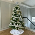 thumbnail image 1 of CazToi 6.5ft Pre-Lit Snow Flocked Artificial Christmas Tree with 350 LEDs & 1000 Branch Tips, 1 of 8
