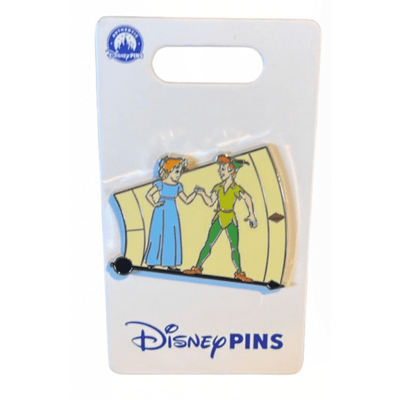 Disney Parks Peter Pan & Wendy Clock Pin New With Card