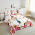 thumbnail image 3 of Castle Fairy Xmas Nutcracker 2pcs Bedding Comforter Set,Geometric Plaid Twin Comforter Sets,Dance Ballet Breathable Bedding Set,Ultra Soft Merry Christmas Home Decor,Reversible, 3 of 8