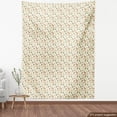 thumbnail image 3 of Ambesonne Autumn Fabric by the Yard Upholstery, Pine Cones Leafs Rose Hip, 2 Yards, Cream and Dark Peach, 3 of 4