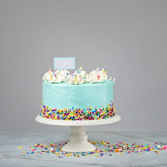 LITINKIMI 50Pcs Food Signs Sky-blue Paper Food Labeling For Celebration Events