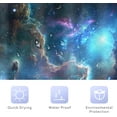 thumbnail image 5 of Galaxy Nebula Shower Curtain 60Wx72H Inch Starry Shower Curtain Sky Outer Space Fantasy Cosmic Universe Solar System Planet Kids Boy Bathroom Decor Fabric Polyester Waterproof with 12 Hooks, 5 of 13