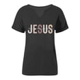thumbnail image 4 of Womens 2026 Summer Tops Short Sleeve V-Neck Casual Basic Tees Jesus Print Spring T Shirts, 4 of 4