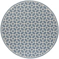 thumbnail image 2 of Safavieh Linden Joey Geometric Indoor/Outdoor Area Rug, Blue/Creme, 6'7" x 6'7" Round, 2 of 8