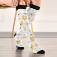 thumbnail image 5 of FORMRS Womens Knee High Socks Casual Long Thick Travel Daily Wear, 1 Pair, Cute Floral, 5 of 6